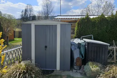 Charmantes Gartenhaus mit großer Terrasse am Campingplatz Kohlhofmühl in Neusiedl – Thumbnail 11