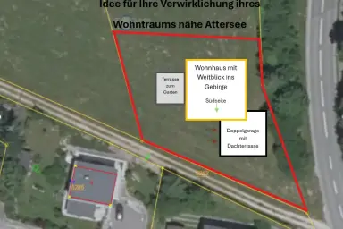 Baugrund ohne Bauzwang, frei wählbare Größe – Gebirgsblick & Atterseenähe – Thumbnail 3