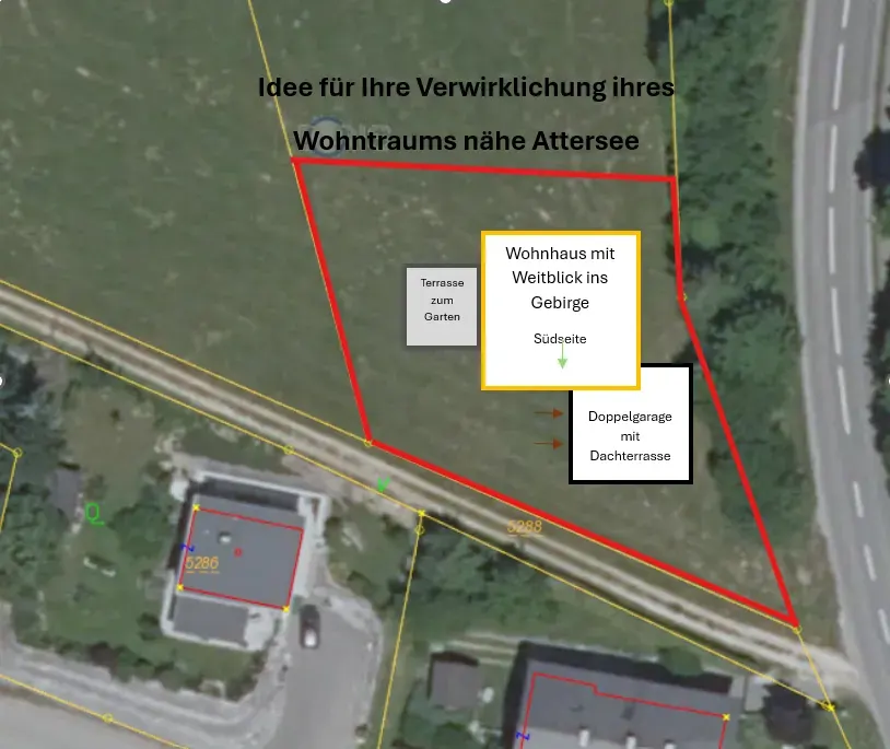 Baugrund ohne Bauzwang, frei wählbare Größe – Gebirgsblick & Atterseenähe, Foto 3