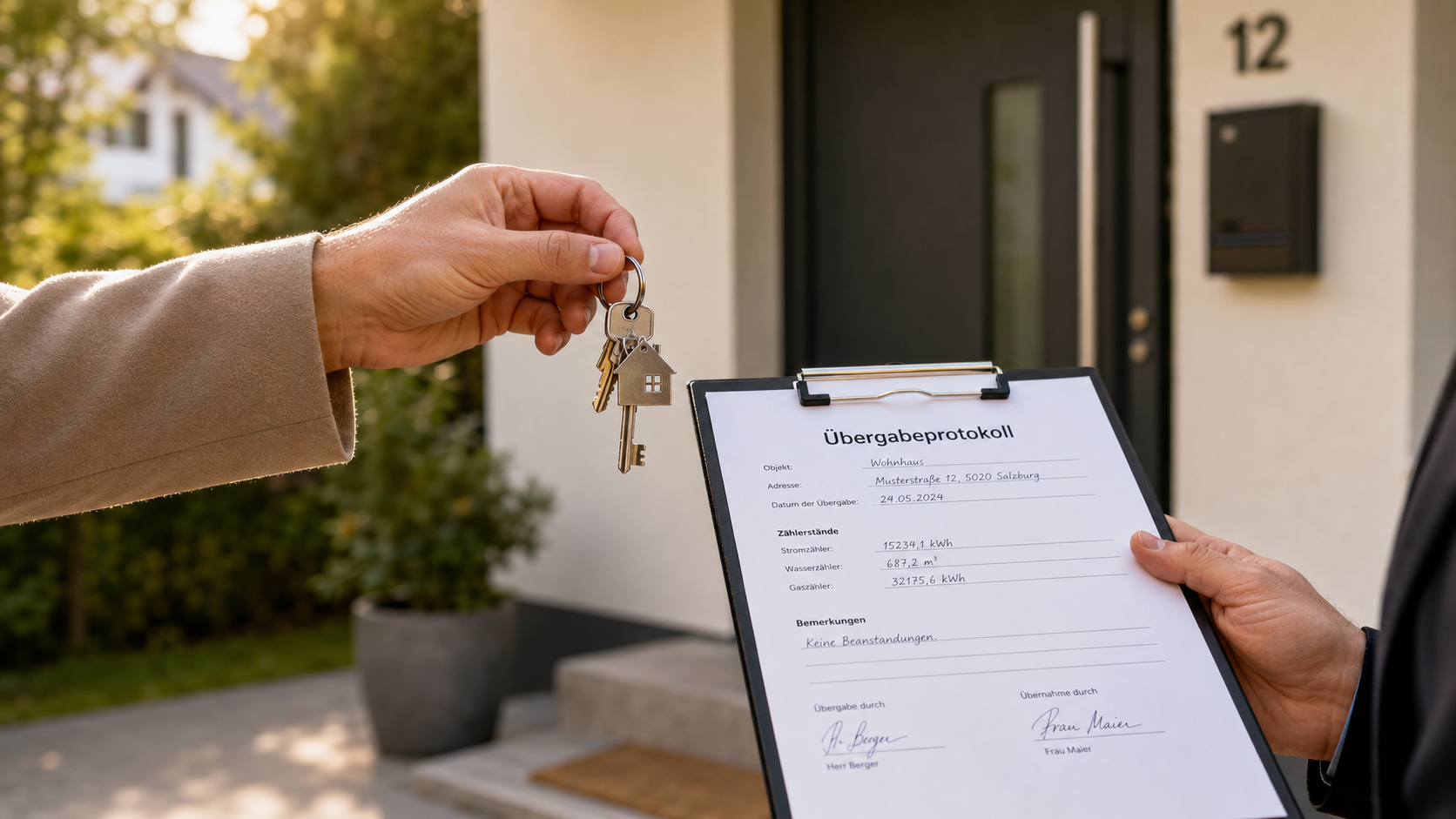 Haftung Immobilienverkauf Österreich: Übergabeprotokoll und Schlüsselübergabe