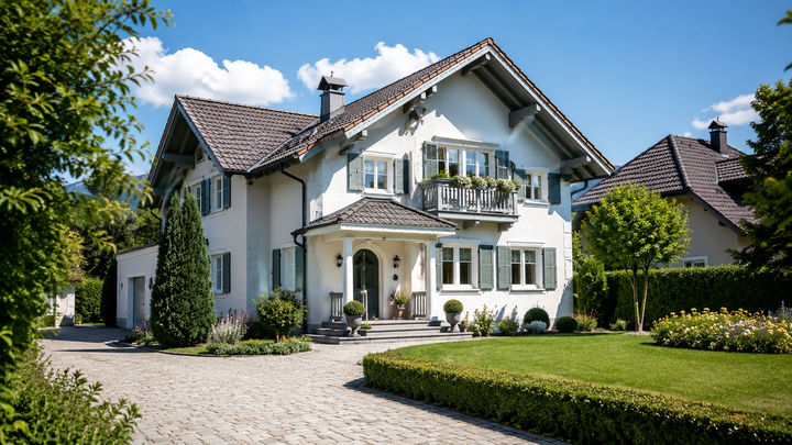 Einfamilienhaus in Österreich zum Verkauf — modernes Haus mit Garten in sonniger Lage