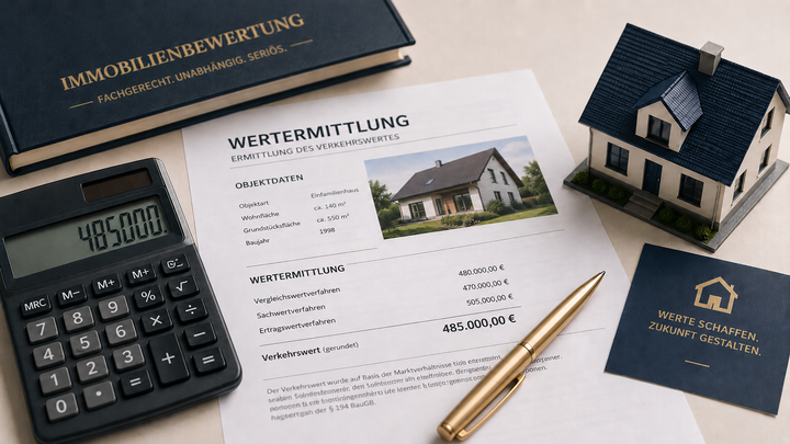 Immobilienbewertung und Verkaufspreis festlegen in Österreich — Taschenrechner und Dokumente